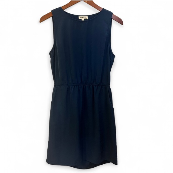 Monteau Women Blue Casual Dress Medium W/ Back Cutout Detail - Picture 1 of 8
